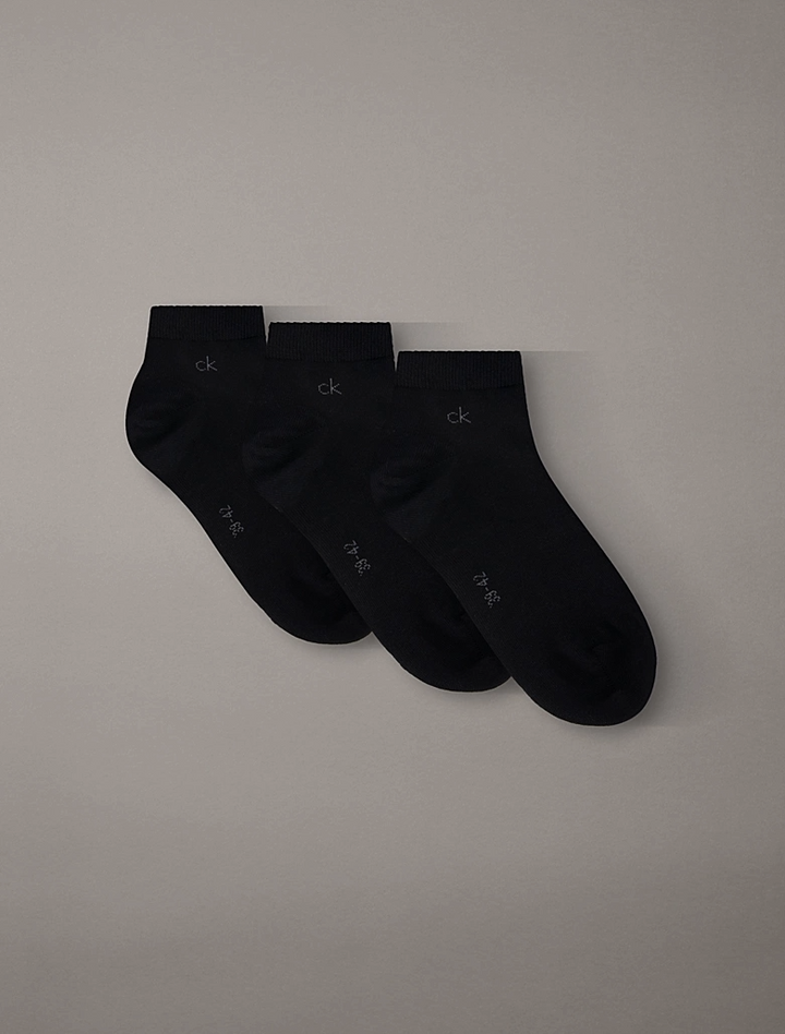 SOFT COTTON STRETCH ANKLE SOCKS 3PK