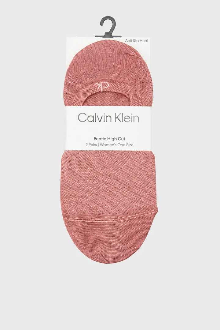 Ck 2pk Mesh squares footie high cut