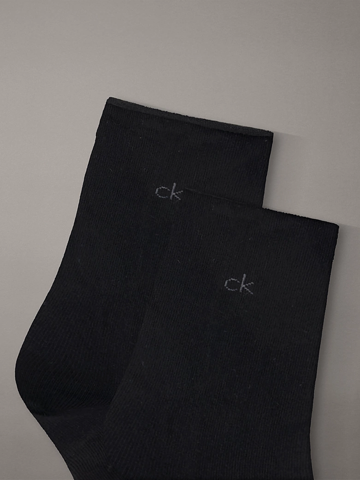 SOFT COTTON ROLLTOP CREW SOCKS 3PK